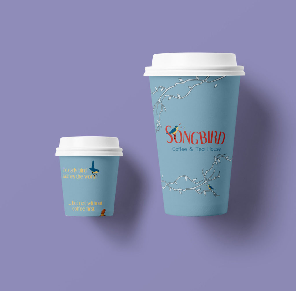 Songbird Redesign Coffee Cups