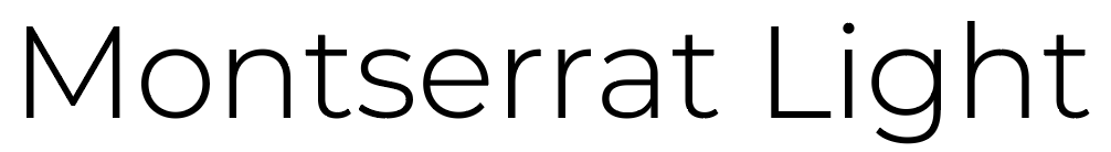 Monserrat Light Font