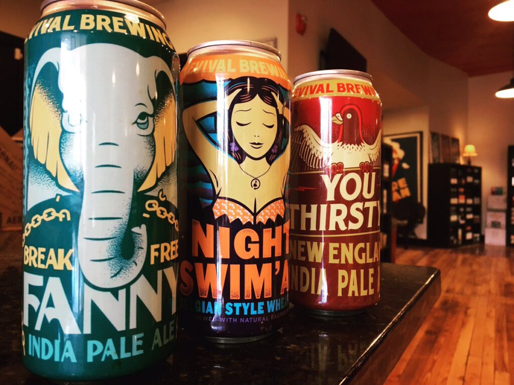 Revival Brewing Company Beer Cans