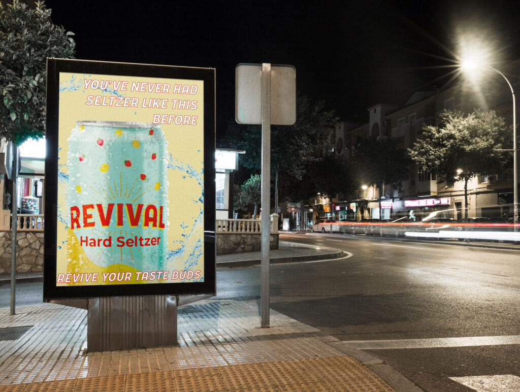 Revival Hard Seltzer Window Sign