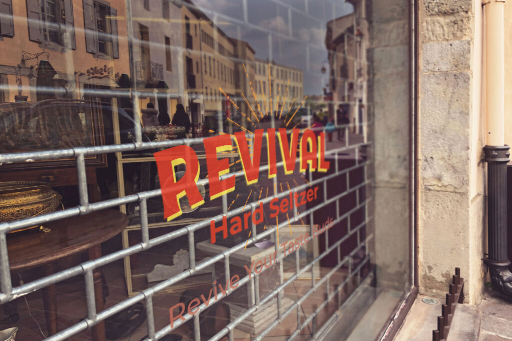 Revival Hard Seltzer Window Sign